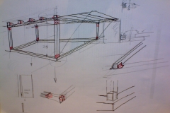 Објект: Челична конструкција за куќа / Инвеститор: Приватен / Година: 2009 / Локација: Скопје /